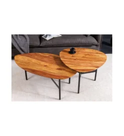 Stolik kawowy PARMIO 85 cm drewno sheesham