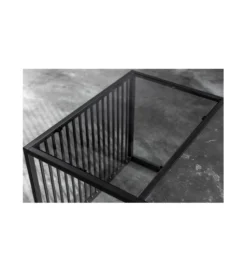 Stolik kawowy PASCAL 100 cm w optyce czarnego marmuru