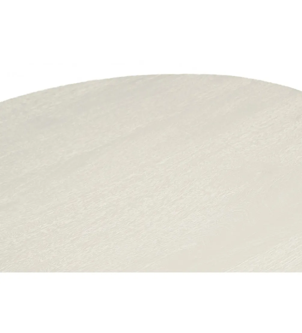 Stolik kawowy PATO 120 cm drewno mango biała