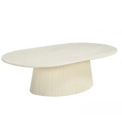 Stolik kawowy PATO 120 cm drewno mango biała