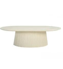 Stolik kawowy PATO 120 cm drewno mango biała