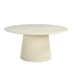 Stolik kawowy PATO 80 cm drewno mango biała