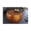 Stolik kawowy PEDRA Stone Mosaic 72 cm miedziany