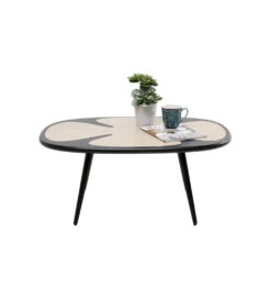 Stolik kawowy PETAL 90 cm naturalny czarny