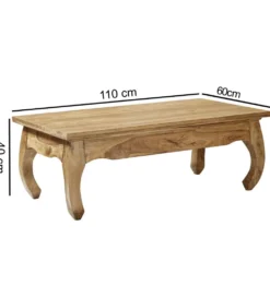 Stolik kawowy PINAR 110 cm drewno akacja