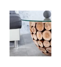 Stolik kawowy Pure Nature 70 cm drewno Teak