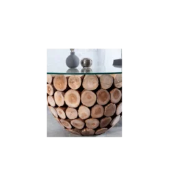 Stolik kawowy Pure Nature 70 cm drewno Teak