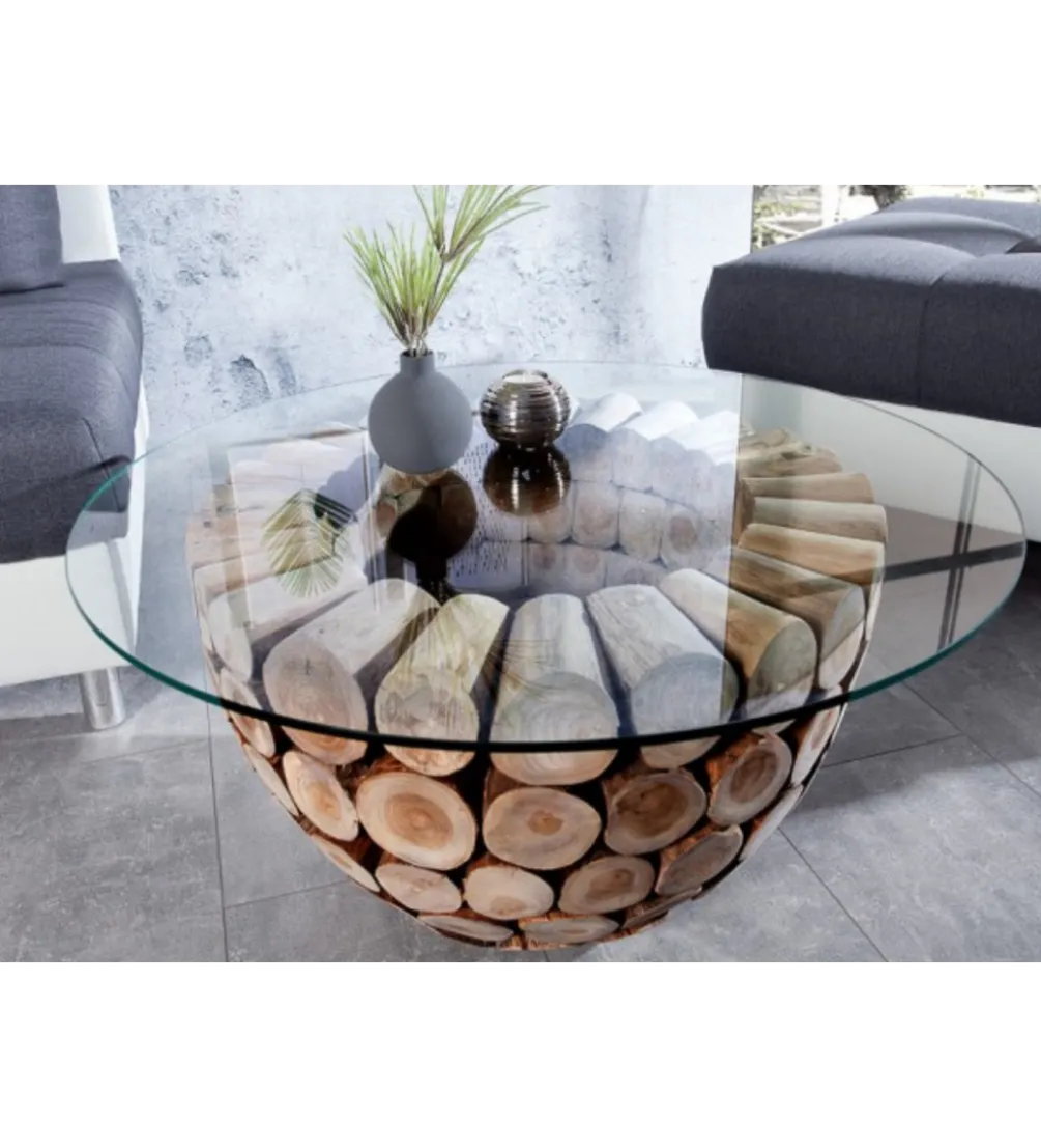 Stolik kawowy Pure Nature 70 cm drewno Teak