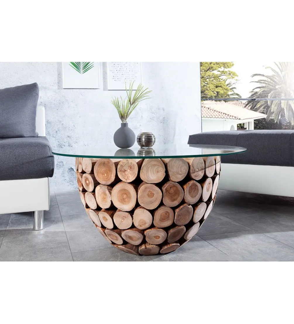 Stolik kawowy Pure Nature 70 cm drewno Teak