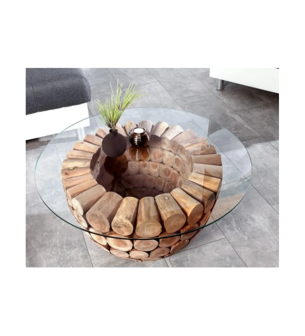 Stolik kawowy Pure Nature 70 cm drewno Teak