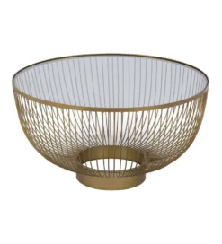 Stolik kawowy RAG 75 cm złoty