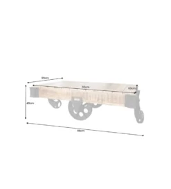 Stolik kawowy Railway 120 cm drewno Mango