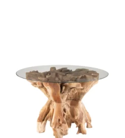 Stolik kawowy RAOUL 140 cm drewno teak naturalny