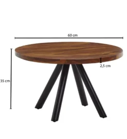 Stolik kawowy RASZI II 60 cm drewno sheesham