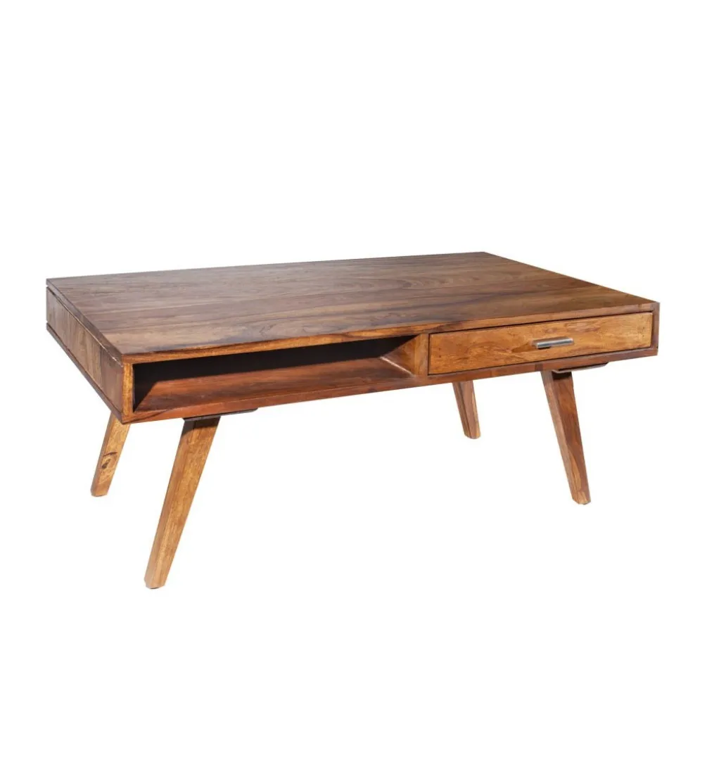 Stolik kawowy Retro 100 cm drewno Sheesham