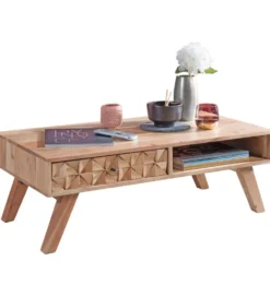 Stolik kawowy REWA 95 cm drewno akacja