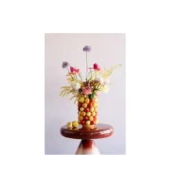 Stolik kawowy RICI 60 cm gradient czerwony