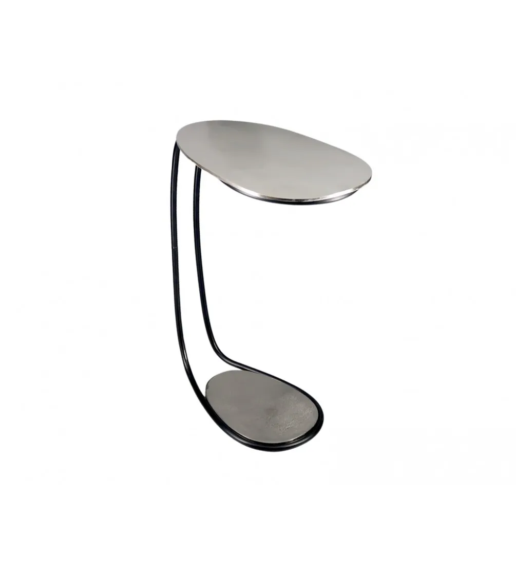 Stolik kawowy RIKAPI 42 cm srebrny
