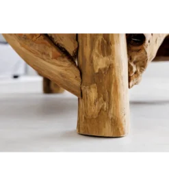 Stolik kawowy RIVERSIDE 80 cm drewno teak bez szkła