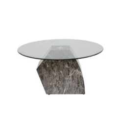 Stolik kawowy ROCKY 90 cm szary marmur