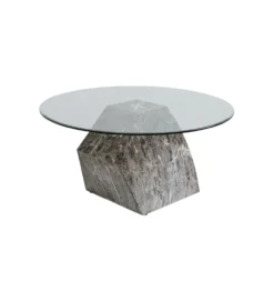 Stolik kawowy ROCKY 90 cm szary marmur