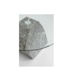 Stolik kawowy ROCKY 90 cm szary marmur