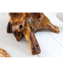 Stolik kawowy ROOT 40 cm drewno teak naturalny