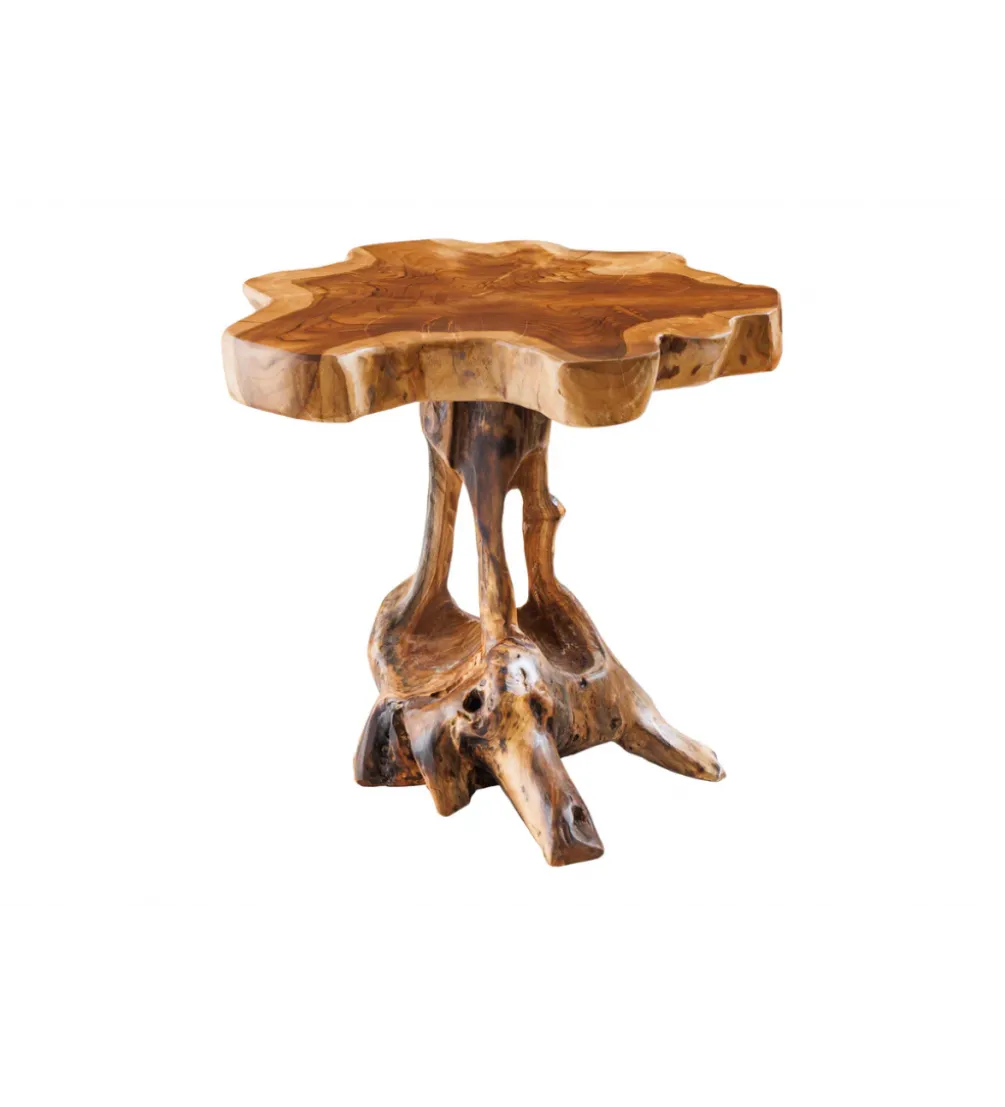 Stolik kawowy ROOT 40 cm drewno teak naturalny
