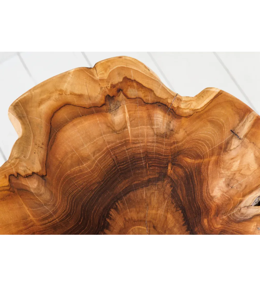 Stolik kawowy ROOT 70 cm drewno teak naturalny