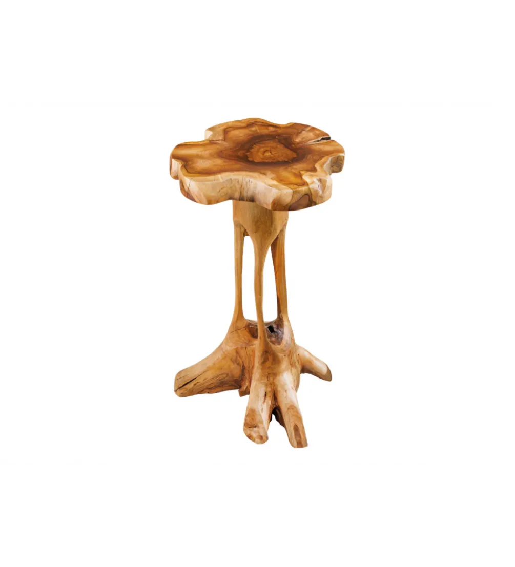 Stolik kawowy ROOT 70 cm drewno teak naturalny