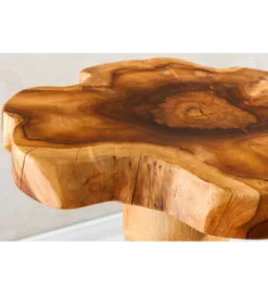 Stolik kawowy ROOT 70 cm drewno teak naturalny