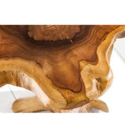 Stolik kawowy ROOT 70 cm drewno teak naturalny