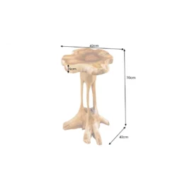 Stolik kawowy ROOT 70 cm drewno teak naturalny