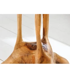 Stolik kawowy ROOT 70 cm drewno teak naturalny