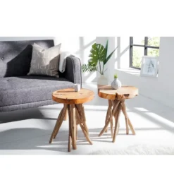 Stolik kawowy Root drewno Teak