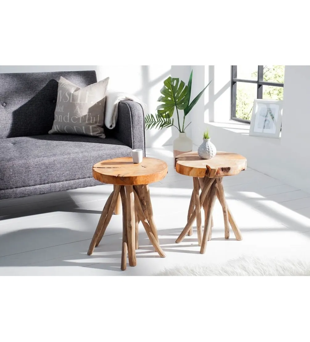 Stolik kawowy Root drewno Teak