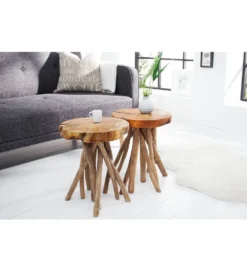 Stolik kawowy Root drewno Teak