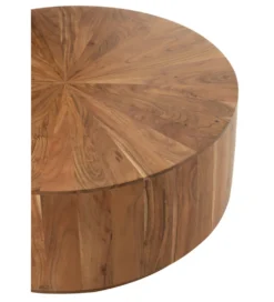 Stolik kawowy ROUND 90 cm drewno akacja naturalny