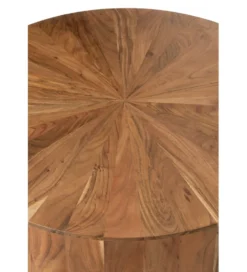 Stolik kawowy ROUND 90 cm drewno akacja naturalny