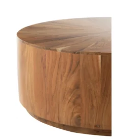 Stolik kawowy ROUND 90 cm drewno akacja naturalny
