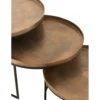 Stolik kawowy Rust set 3 miedziany