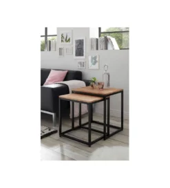 Stolik kawowy SAKURA set 2 dębowe