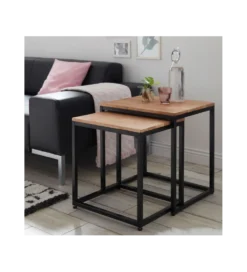 Stolik kawowy SAKURA set 2 dębowe