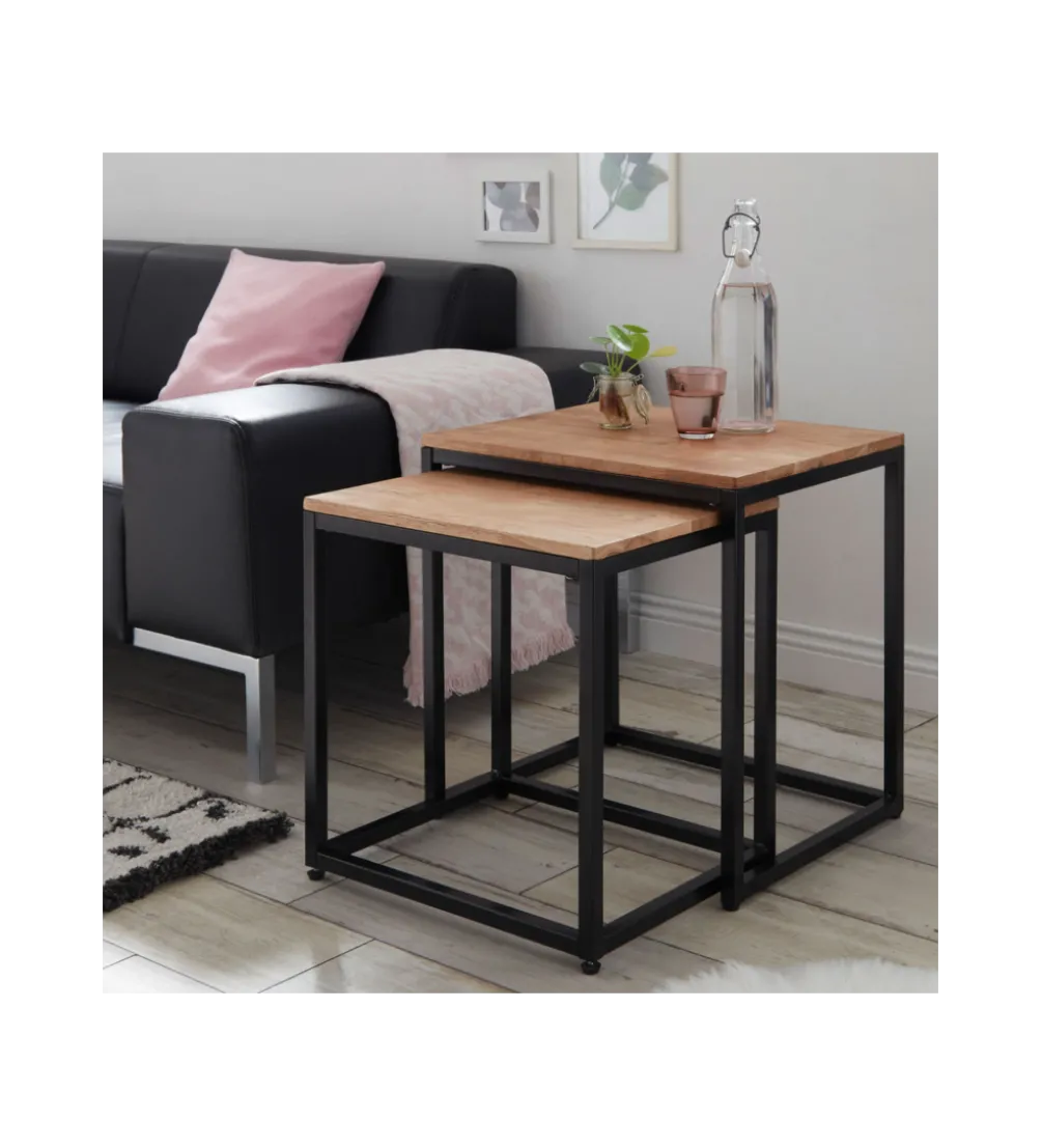 Stolik kawowy SAKURA set 2 dębowe