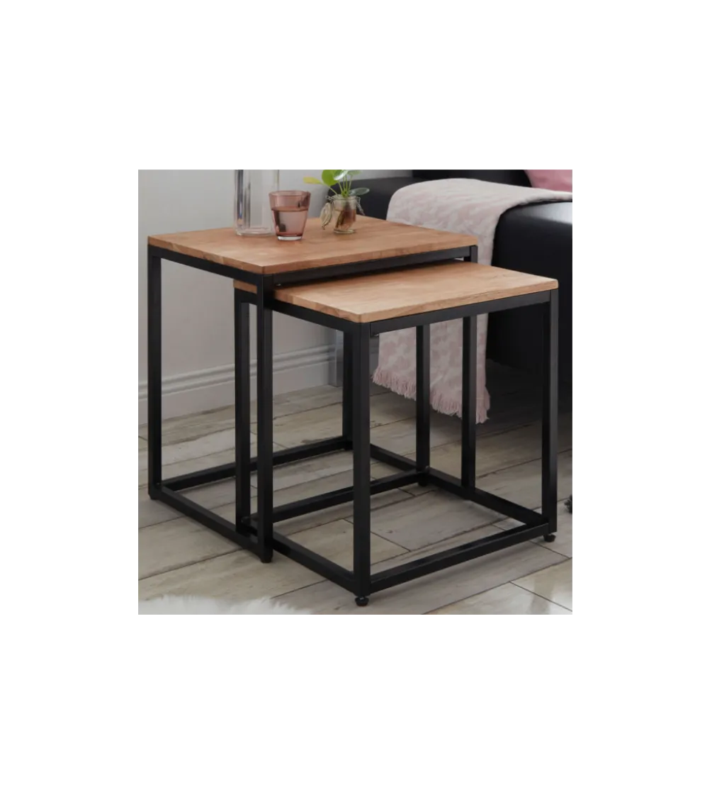 Stolik kawowy SAKURA set 2 dębowe