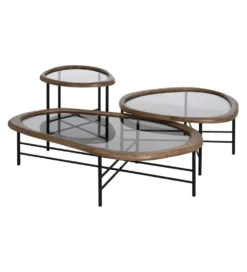 Stolik kawowy SATAMY 120 cm naturalny czarny