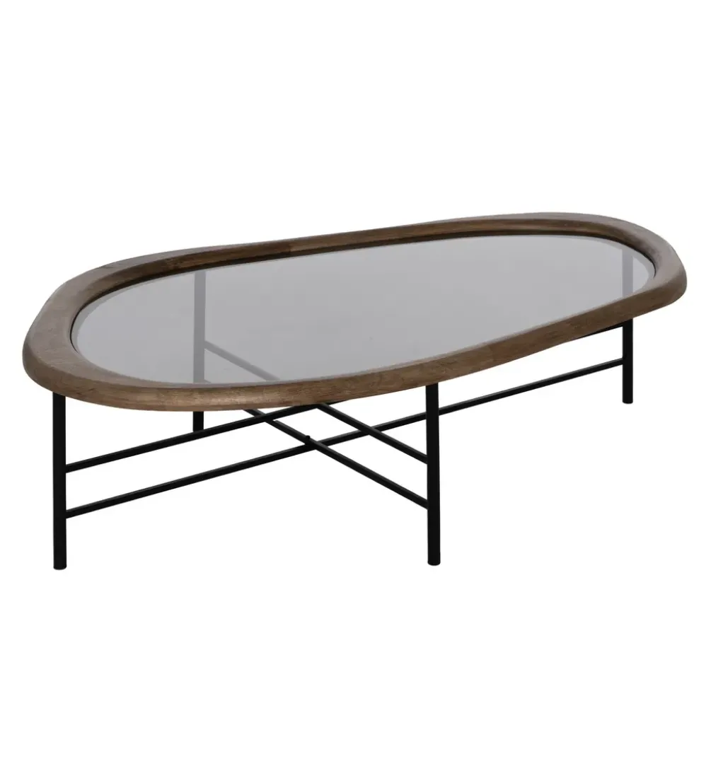 Stolik kawowy SATAMY 120 cm naturalny czarny