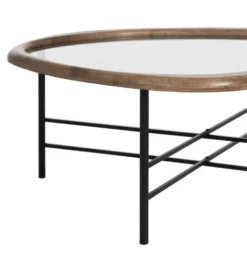 Stolik kawowy SATAMY 76 cm naturalny czarny