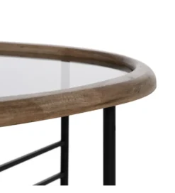 Stolik kawowy SATAMY 76 cm naturalny czarny