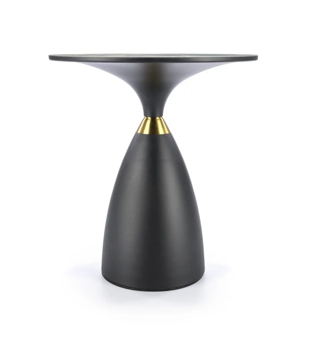 Stolik kawowy SCALITA 50 cm ceramika w optyce marmuru